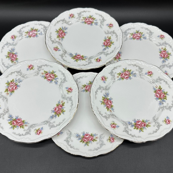 Royal Albert Tranquillity 7" Dessert Plates(Set of 6) Bone China England - Picture 1 of 4